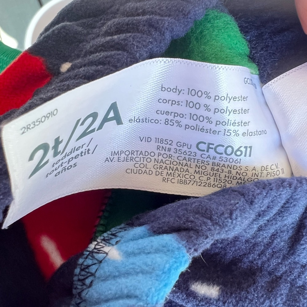 Carter's Green and Red Christmas Pajama Set “Powered Up For Christmas” NWT - Picture 6 of 6